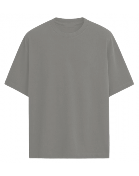 Steel Grey Oversize  half sleeve men round neck t-shirt