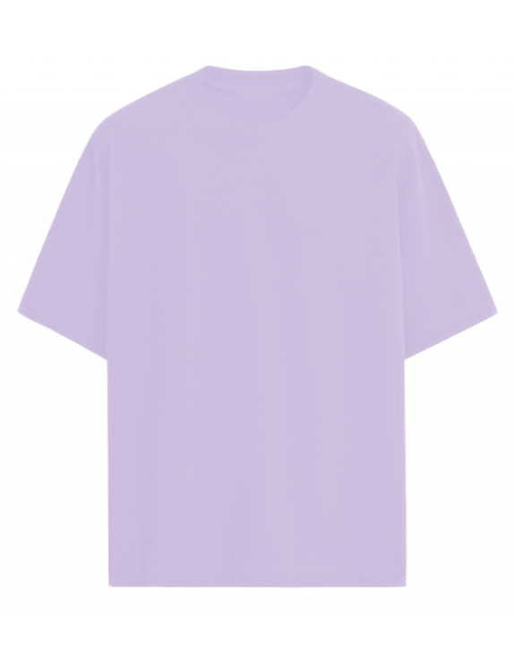 Lavendar Oversize  half sleeve men round neck t-shirt
