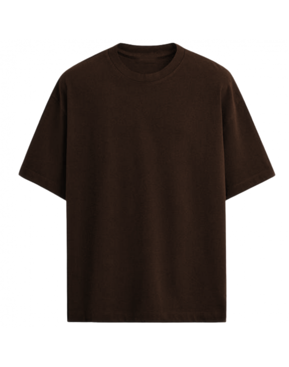 Coffee Oversize  half sleeve men round neck t-shirt