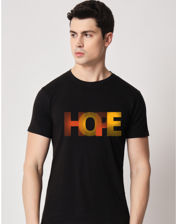 Hope half sleeve men round neck t-shirt