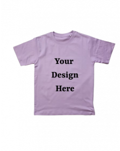 custom design lilac t shirt half sleeve kids round neck t-shirt